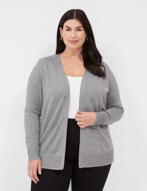 Cardigan γυναικεια Lane Bryant Modern Long-Sleeve Open-Front γκρι | EKO724SU