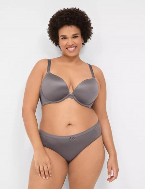 Hipster Panty γυναικεια Lane Bryant No-Show With Lace Trim σκούρο γκρι | VYX484BH