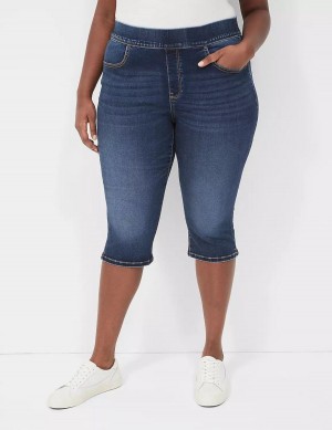 Jeggings γυναικεια Lane Bryant Pull-On Fit High-Rise Pedal μπλε | ZQV4557MF