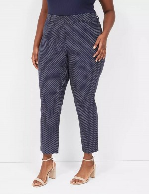 Παντελονι γυναικεια Lane Bryant 4-Season Slim Ankle σκουρο μπλε | BZN7562SF