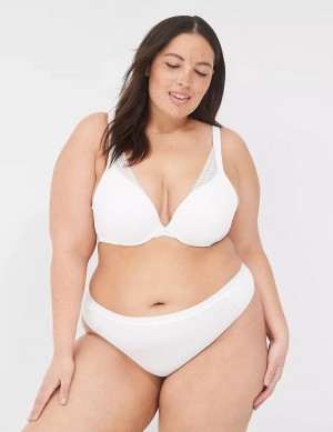 Μπραλέτες γυναικεια Lane Bryant Boost Plunge With Lace ασπρα | FFL7266YU