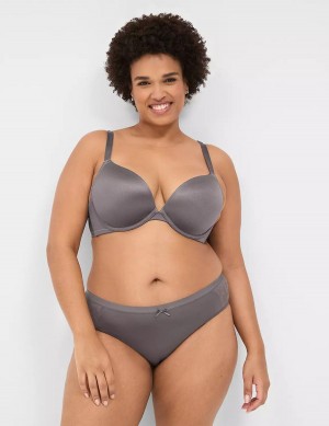 Μπραλέτες γυναικεια Lane Bryant Boost Plunge With Lace σκούρο γκρι | IAE608RJ