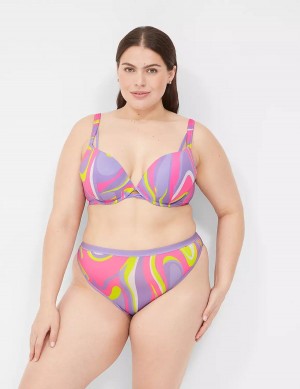 Μπραλέτες γυναικεια Lane Bryant Boost Plunge μωβ Πολύχρωμο | XVV5261SE