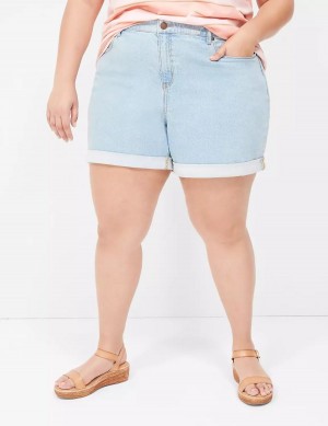 Σορτσ γυναικεια Lane Bryant Boyfriend Fit Midi Jean ανοιχτο μπλε | MZW3463UF