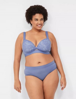 Μπραλέτες γυναικεια Lane Bryant Comfort Bliss Lightly Lined Plunge μπλε | PXS4959QA