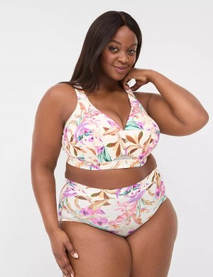 Μπραλέτες γυναικεια Lane Bryant Comfort Bliss Lightly Lined No-Wire ασπρα Πολύχρωμο | LWZ8860AE