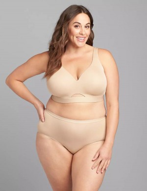 Μπραλέτες γυναικεια Lane Bryant Comfort Bliss Lightly Lined No-Wire Μπεζ | CBE1978JS