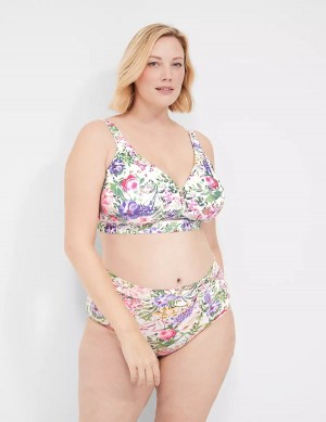 Μπραλέτες γυναικεια Lane Bryant Comfort Bliss Lightly Lined No-Wire ασπρα Πολύχρωμο | TYJ3820RM