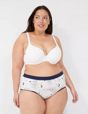 Κιλότα γυναικεια Lane Bryant Cotton Full With Wide Waistband ασπρα | MBQ8327QU