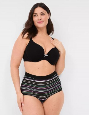 Κιλότα γυναικεια Lane Bryant Cotton High-Waist With Wide Waistband μαυρα | RFY1524WJ