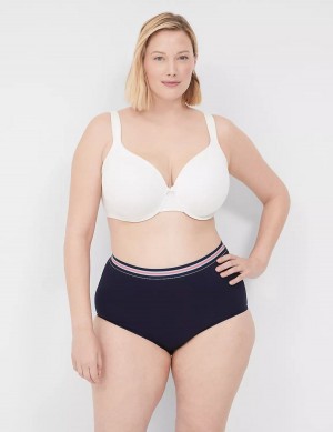 Κιλότα γυναικεια Lane Bryant Cotton High-Waist With Wide Waistband μπλε | FDJ2091VK