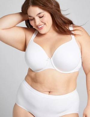 Μπραλέτες γυναικεια Lane Bryant Cotton Lightly Lined Full Coverage ασπρα | ABX9796HH