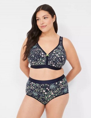 Μπραλέτες γυναικεια Lane Bryant Cotton Lightly Lined No-Wire μαυρα | QZM1057FG