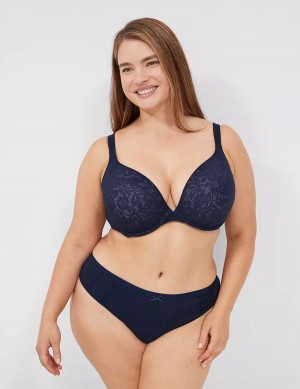 Στριγκάκι γυναικεια Lane Bryant Cotton With Lace Waist μπλε | KEH903NI