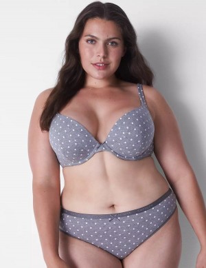 Στριγκάκι γυναικεια Lane Bryant Cotton γκρι | EMK912VF