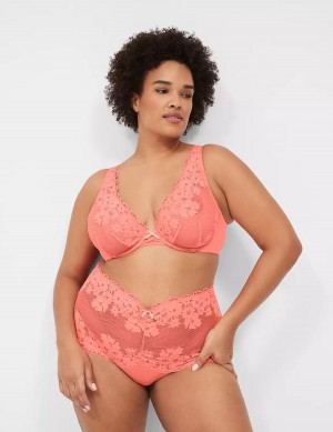 Στριγκάκι γυναικεια Lane Bryant Fishnet Lace ροζ | HES9129MP