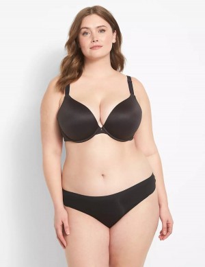 Μπραλέτες γυναικεια Lane Bryant Invisible Backsmoother Boost Plunge μαυρα | HVO8475JC