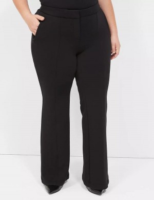 Παντελονι γυναικεια Lane Bryant Journey Knit Flare μαυρα | NOV7521RM