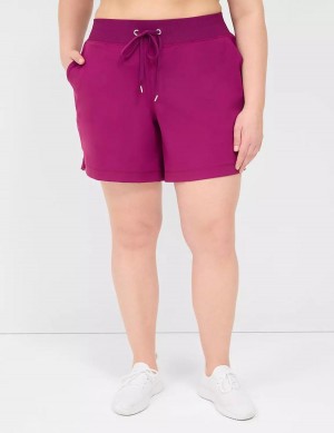 Σορτσ γυναικεια Lane Bryant LIVI Knit σκούρο μωβ | WXO414FL