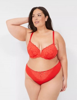 Στριγκάκι γυναικεια Lane Bryant Lace French βαθυ κοκκινα | OUM447FU