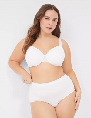 Μπραλέτες γυναικεια Lane Bryant Lightly Lined Full Coverage With Lace ασπρα | ENS6782TU