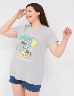 μπλουζακια γυναικεια Lane Bryant Minnie Sunshine On My Mind Graphic Tee γκρι | QSD2039XA