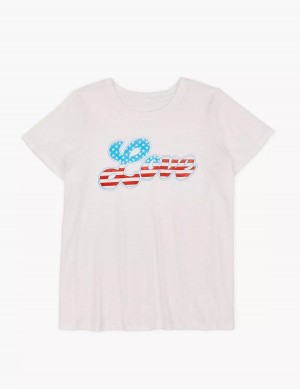 μπλουζακια γυναικεια Lane Bryant Modern Americana Love Graphic Tee ασπρα | ASQ7010IQ