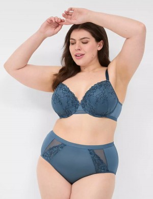 Μπραλέτες γυναικεια Lane Bryant Modern Romance Lightly Lined Demi μπλε γκρι | YFJ8646CH