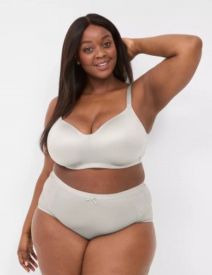 Κιλότα γυναικεια Lane Bryant No-Show Full with Lace ασπρα | HUF152JS