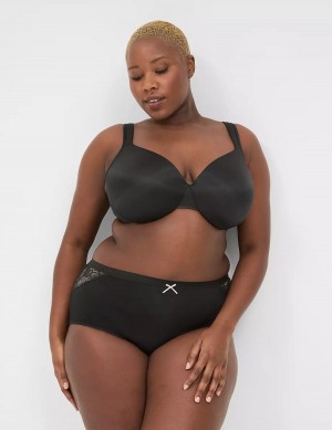 Κιλότα γυναικεια Lane Bryant No-Show Full with Lace μαυρα | YNC7671GS