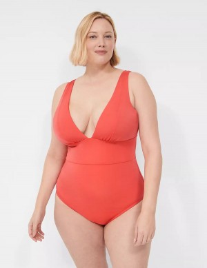 Μαγιό γυναικεια Lane Bryant No-Wire Plunge One-Piece κοραλι | DGZ6530MV