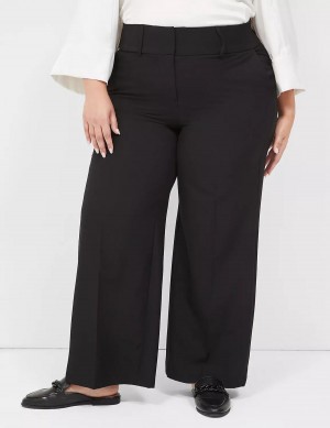 Παντελονι γυναικεια Lane Bryant Perfect Drape High-Rise Wide Leg μαυρα | HIN9586SG