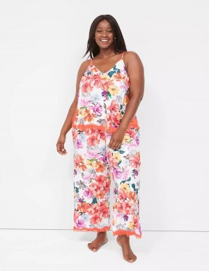 Πιζάμες γυναικεια Lane Bryant Printed Cami & Pant PJ Set πορτοκαλι Πολύχρωμο | QVO4250UE