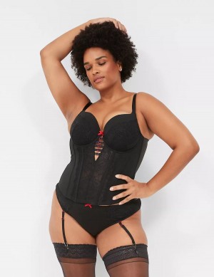 Στριγκάκι γυναικεια Lane Bryant Red Hardware Garter μαυρα | PFE8120BA