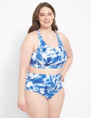 Κιλότα γυναικεια Lane Bryant Ruched Side High-Waist Swim κοκκινα | ARG6023BV