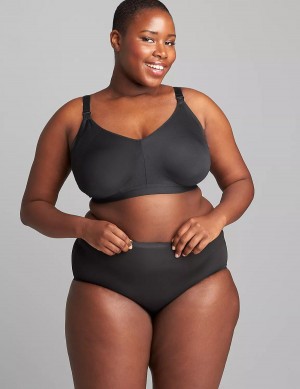 Μπραλέτες γυναικεια Lane Bryant Seamless Lightly Lined Nursing μαυρα | USA976EK