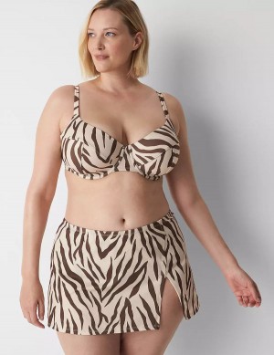 φουστεσ γυναικεια Lane Bryant Side Slit Swim καφε Πολύχρωμο | EFQ794DS