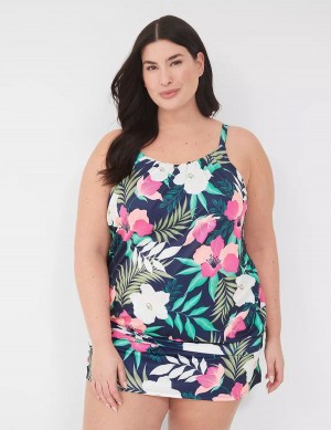 φουστεσ γυναικεια Lane Bryant Side Slit Swim σκουρο μπλε | UIJ6399RB