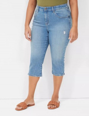 Τζιν γυναικεια Lane Bryant Signature Fit High-Rise Pedal μπλε | LVC6692XI