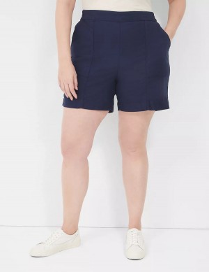 Σορτσ γυναικεια Lane Bryant Slub Pull-On μπλε | XYK977OL