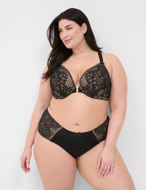 Κιλότα γυναικεια Lane Bryant Strappy-Back Brief μαυρα | TEO885NW