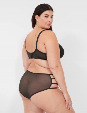 Κιλότα γυναικεια Lane Bryant Strappy Brief μαυρα | GYC4025GL