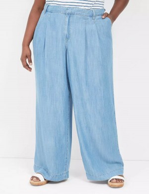 Τζιν γυναικεια Lane Bryant Wide Leg Trouser Fluid μπλε | LWQ8849SN