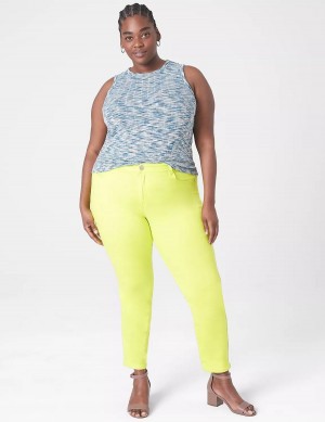 Μπλουζακια Αμανικα γυναικεια Lane Bryant Fitted Crop Crew-Neck ανοιχτο τυρκουάζ | WIK527MZ