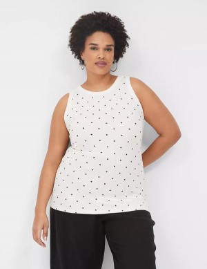 Μπλουζακια Αμανικα γυναικεια Lane Bryant Fitted High-Neck Rib ασπρα | STG8079QN