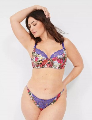 Σουτιέν Μπαλκονέτ γυναικεια Lane Bryant French μωβ Πολύχρωμο | ZGR7215MN