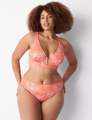 Μπικινι Τριγωνο γυναικεια Lane Bryant High-Leg Cheeky Swim ροζ | OYJ9647HJ