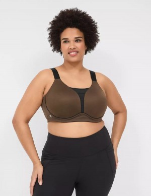 Αθλητικο Σουτιεν γυναικεια Lane Bryant LIVI Wireless Medium-Impact Wicking σκούρο καφε | IOA9274VL