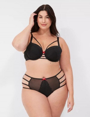 Σουτιέν Μπαλκονέτ γυναικεια Lane Bryant Lace-Trim Lightly Lined μαυρα | MNY2510LA