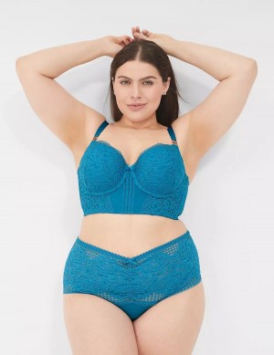 Σουτιέν Μπαλκονέτ γυναικεια Lane Bryant Lace Longline Boost μπλε | SXH4546HF